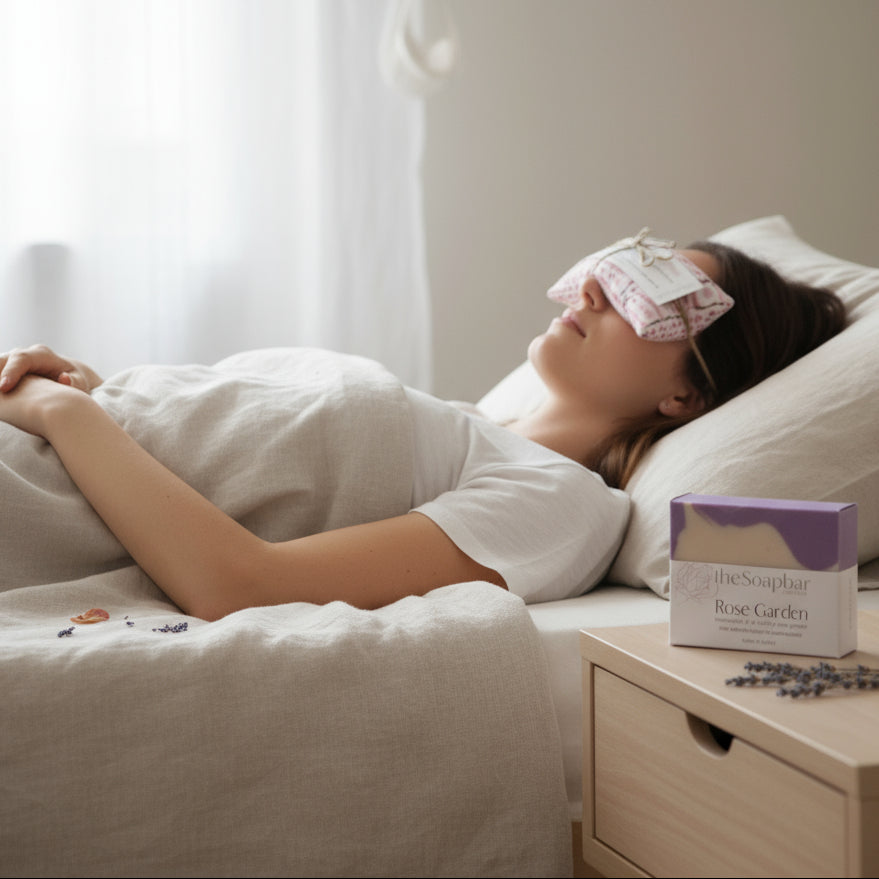 Natural hand soap bar linen eye pillow