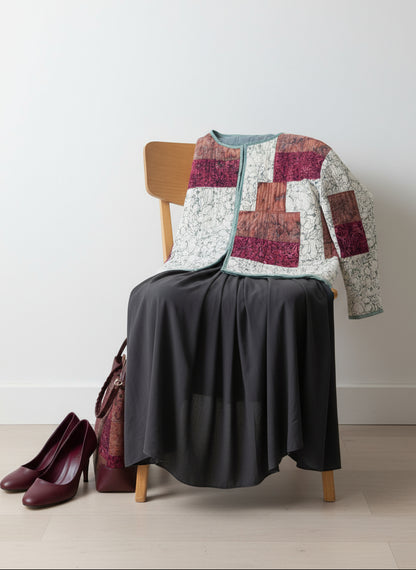 Cotton jacket hand-made quilted