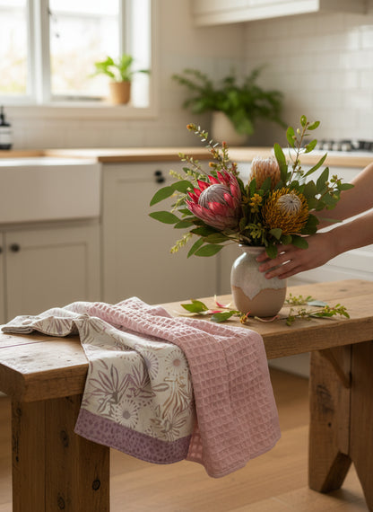 Hand Towel 100% Cotton Buttoned hanging 