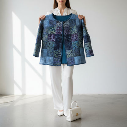 Cotton jacket hand-made quilted